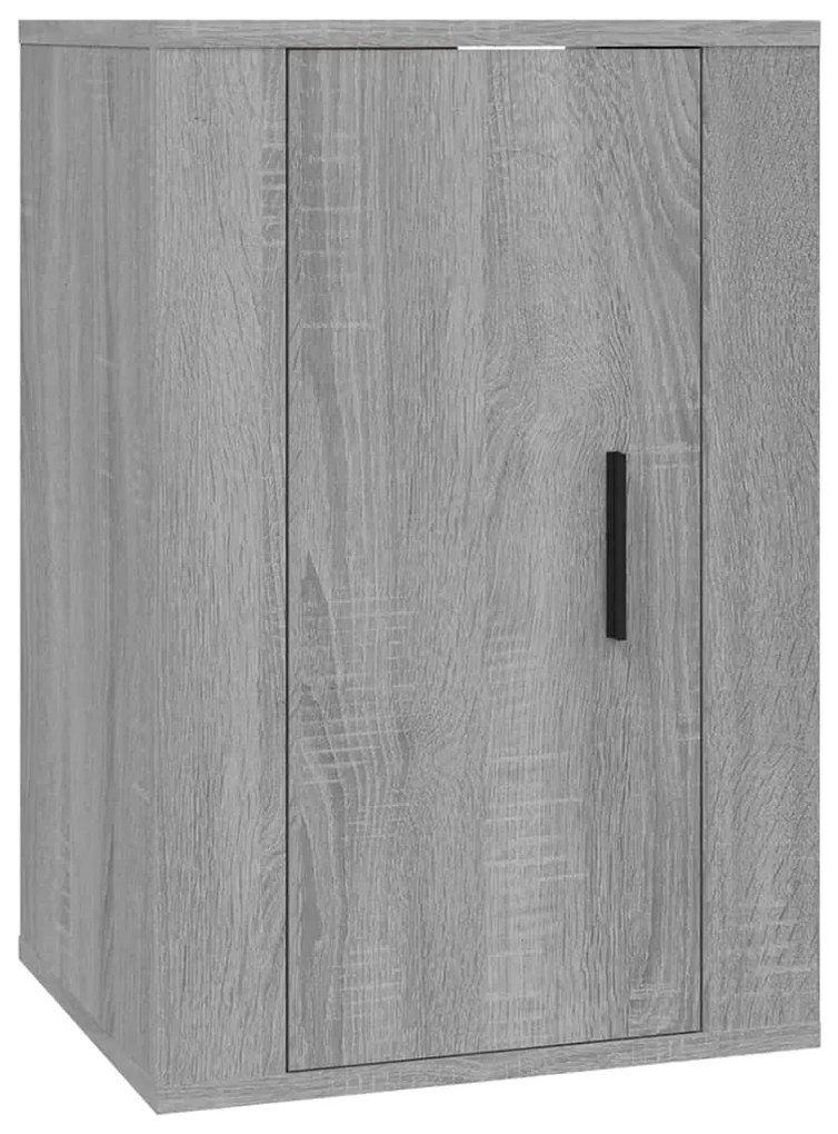Conjunto móveis de TV 3 pcs madeira processada sonoma cinza