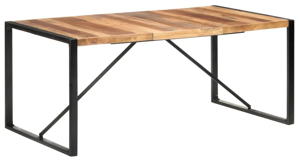 Mesa de jantar 180x90x75 cm madeira maciça c/ acabam. sheesham