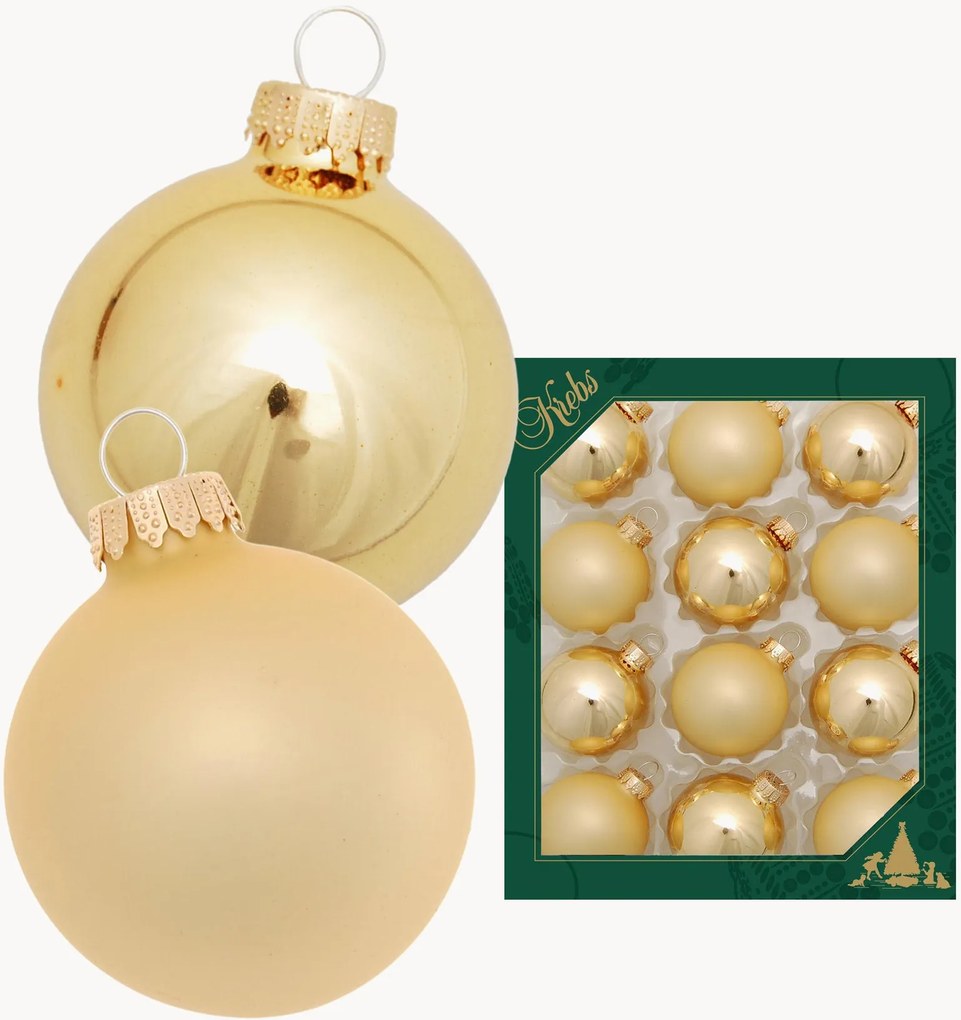 Bolas de Natal pintadas à mão Plain, conjunto de 12