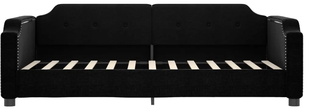 Sofá-cama 90x190 cm tecido preto