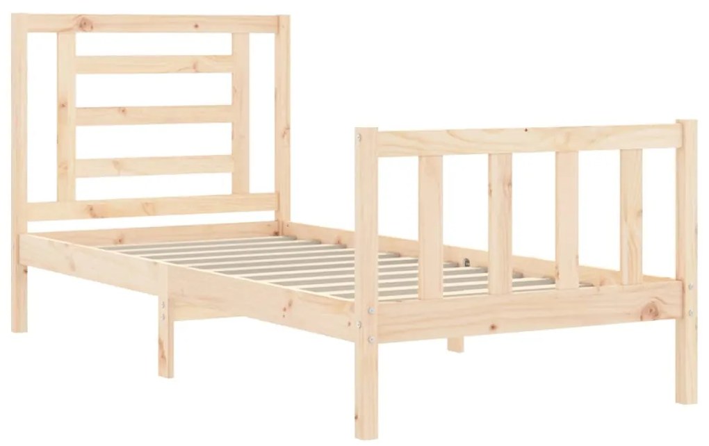 Cama sem colchão 90x200 cm madeira de pinho maciça