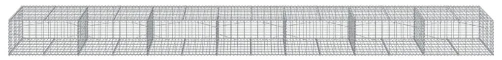 Cesto gabião com cobertura 700x100x50 cm ferro galvanizado