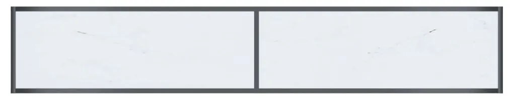 Mesa consola branco 200x35x75,5 cm vidro temperado