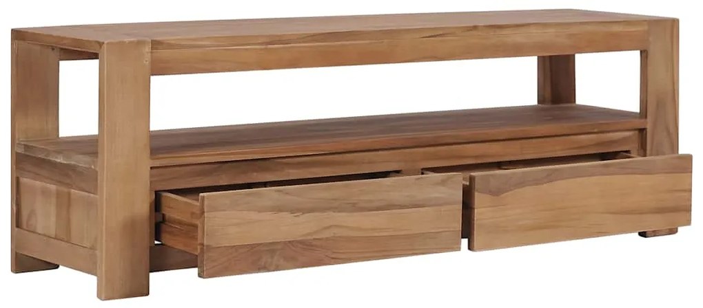 Móvel de TV 120x30x40 cm madeira teca maciça