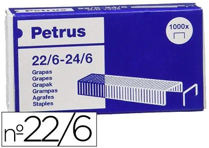 Agrafos Petrus Galvanizada 22/6 Caixa 1000 Unidades