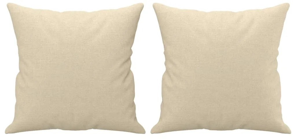 2 pcs conjunto de sofás com almofadas tecido cor creme