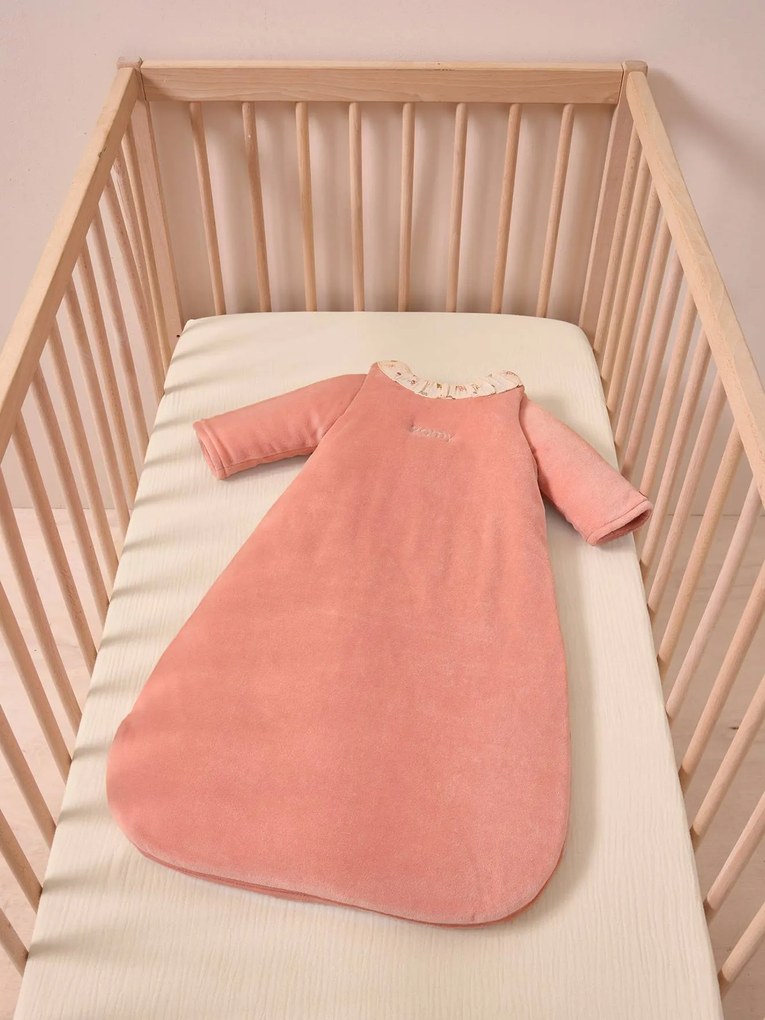 Saco de bebé veludo Cocotte rosa pêssego