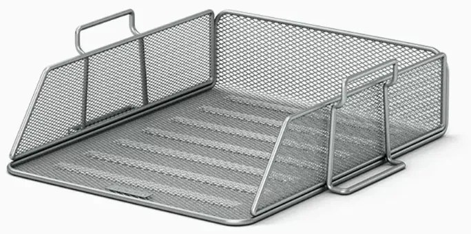 Tabuleiro Aço Empilhável Cinza 310x292x81 mm