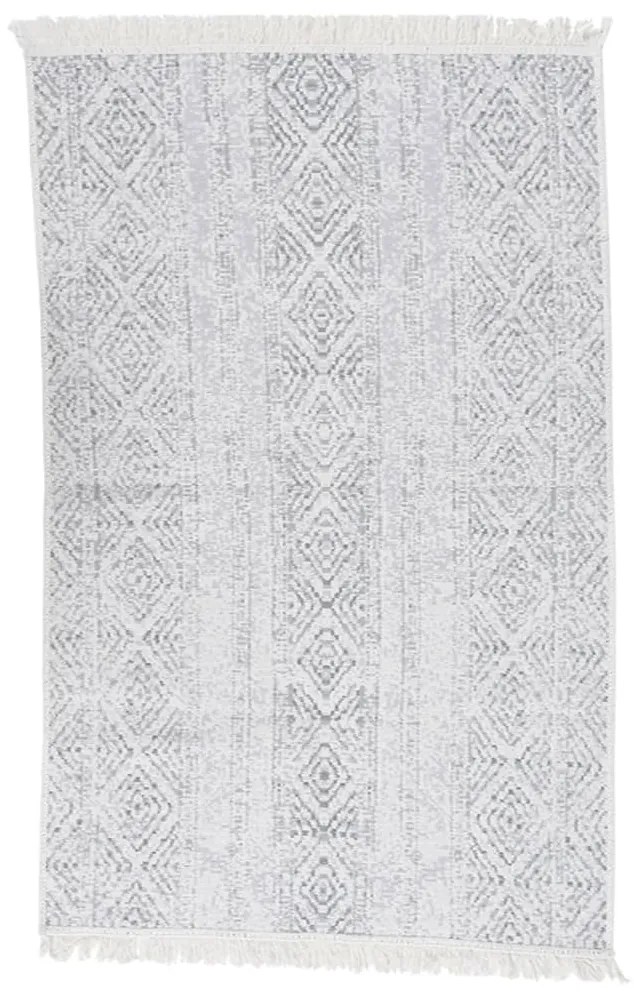 340085 vidaXL Tapete 160x230 cm algodão cinzento-claro