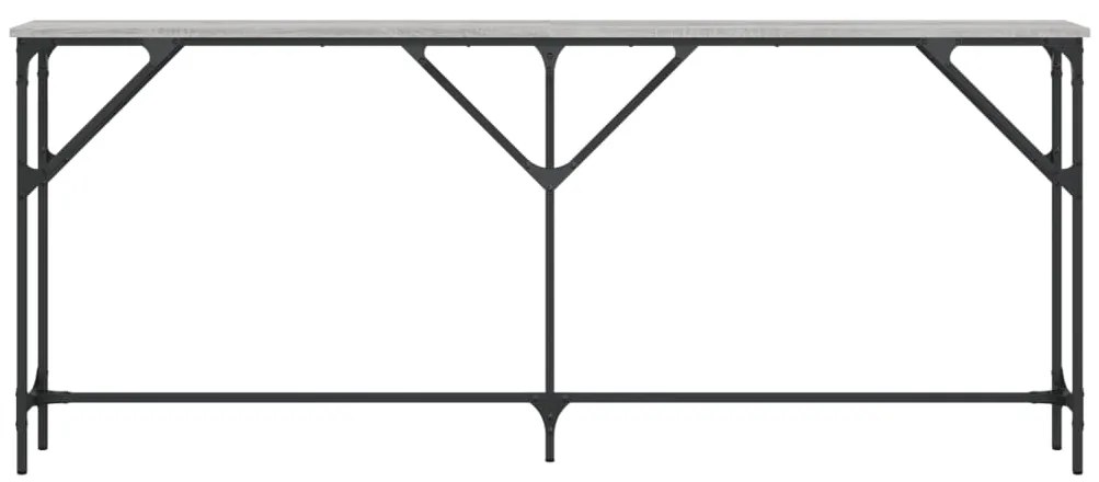 Mesa consola 180x23x75 cm derivados de madeira cinzento sonoma