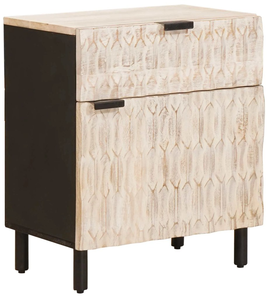 vidaXL Armário de Cabeceira com gaveta Branco 50 x 33 x 60 cm