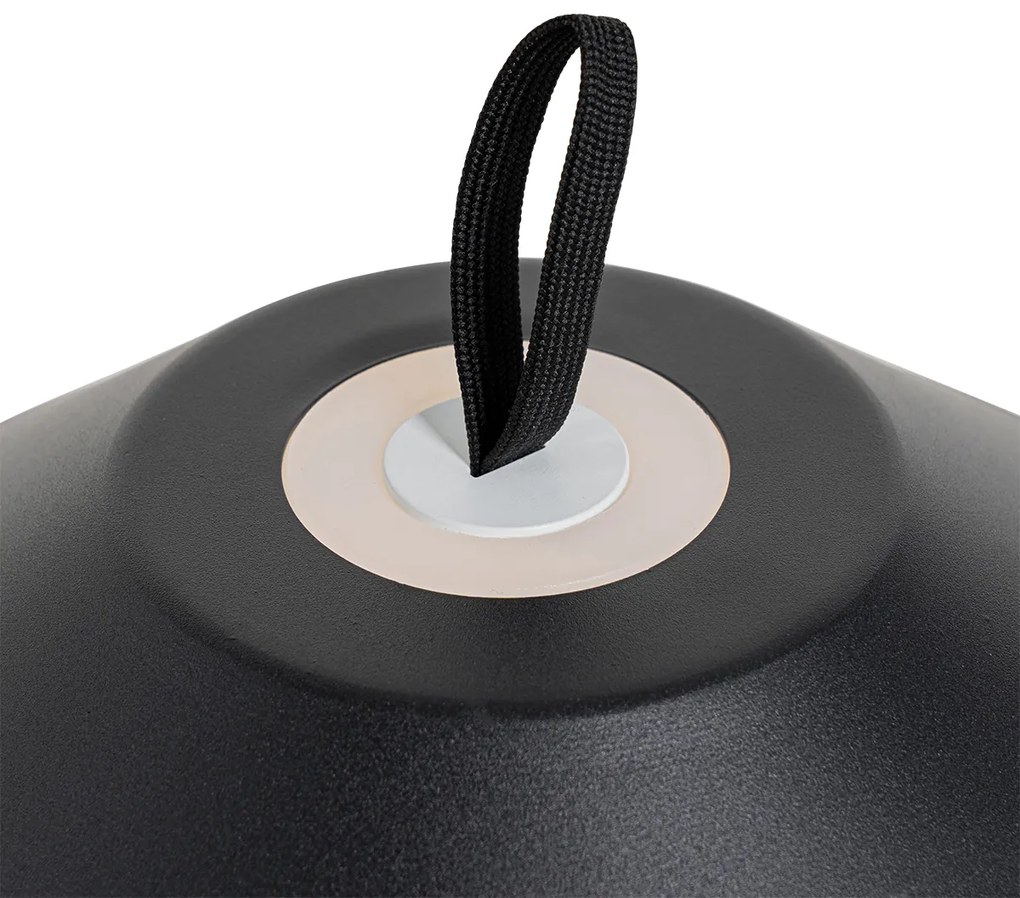 Candeeiro de mesa preto com LED recarregável regulável em 3 níveis - Ivan Design