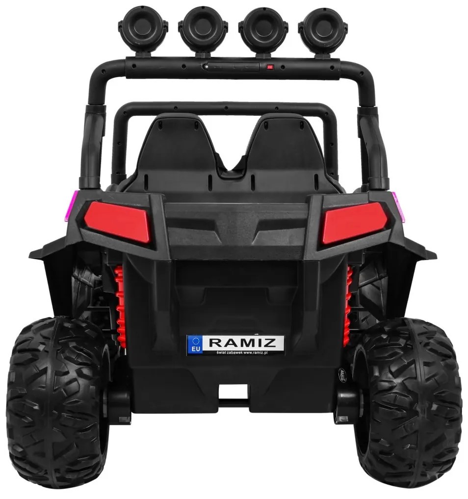 Carro elétrico para Crianças 2 Lugares Grand Buggy 4x4 LIFT 2x12V Rodas Espuma EVA, Assento couro ecológico Rosa