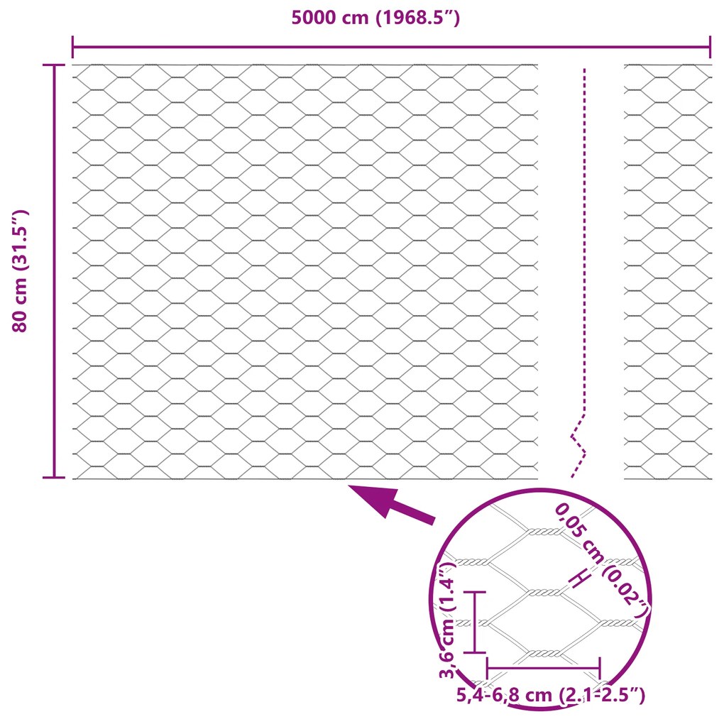 Postes de Cerca vidaXL 11 pcs Canal U 80 cm Aço Galvanizado, Cerca Hex