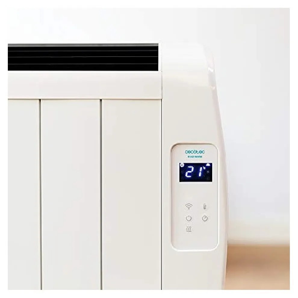 Aquecedor Emissor térmico ReadyWarm 2000 Thermal Connected 10 elementos, 1500 W, de parede ou pé, temporizador, controlo remoto, ecrã LCD, controlo Wi