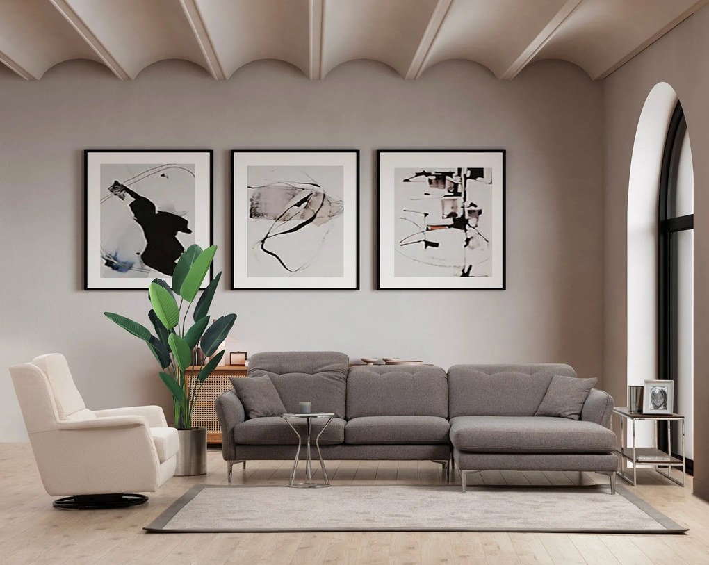 Sofá de Canto Costor – Cinzento – 290x180x96 cm