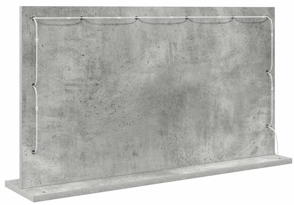 Espelho de Toucador Cinza Concreto Concreto 80 x 45 x 18 cm