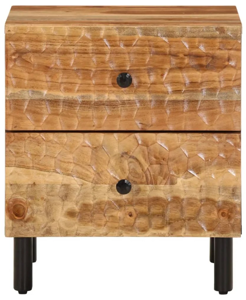 Mesas de cabeceira 2 pcs 40x33x46 cm madeira de acácia maciça