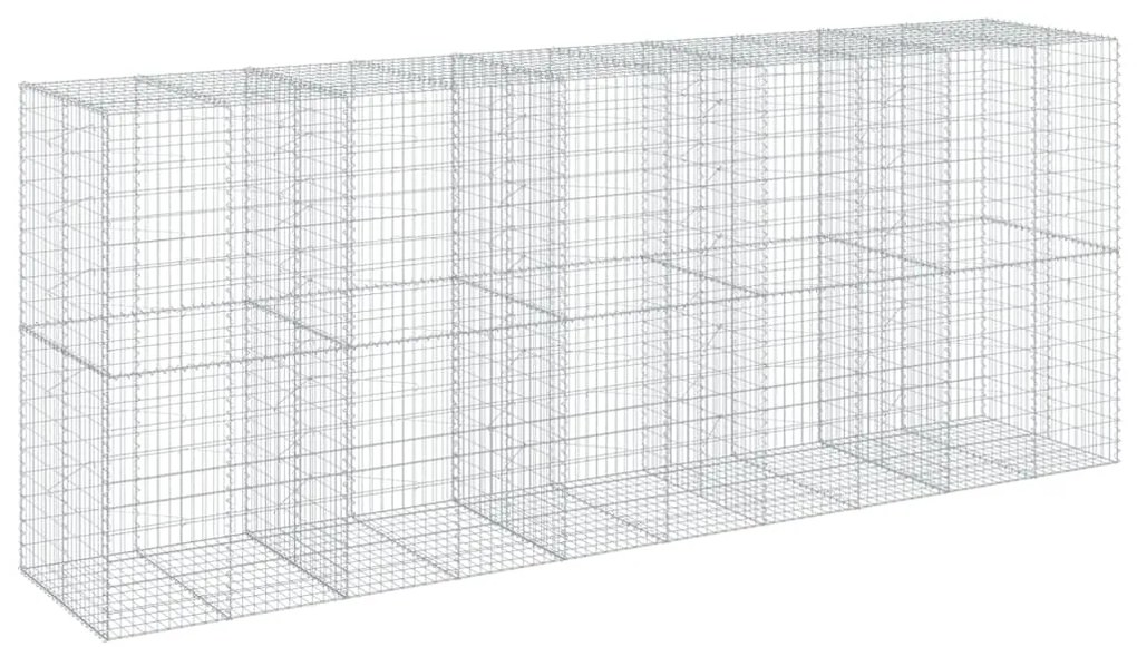 Cesto gabião com cobertura 500x100x200 cm ferro galvanizado