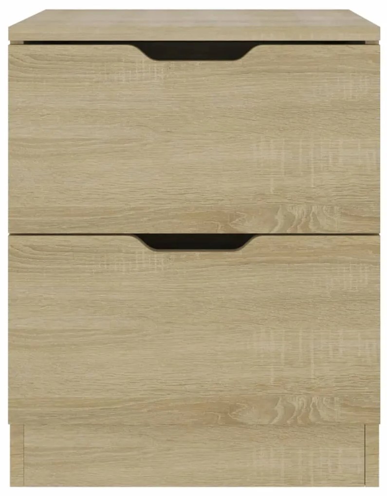 Mesas cabeceira 2pcs 40x40x50cm contraplacado carvalho sonoma