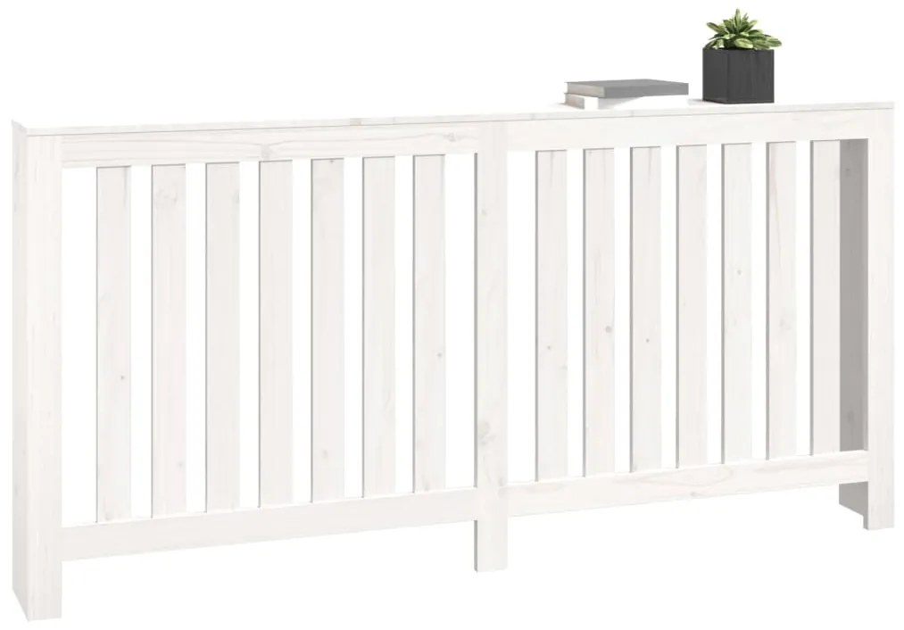 Cobertura de radiador 169x19x84 cm pinho maciço branca