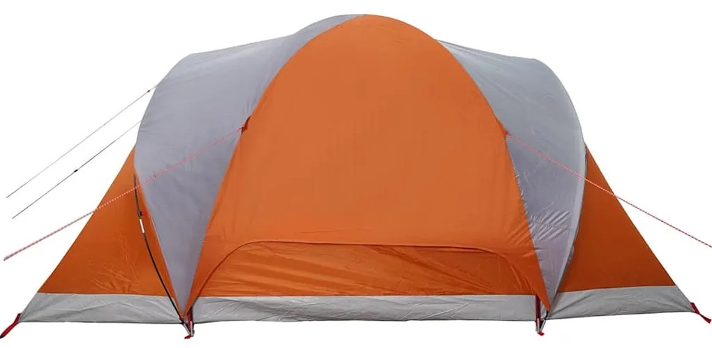Tenda familiar cúpula para 6 pessoas impermeável cinza/laranja