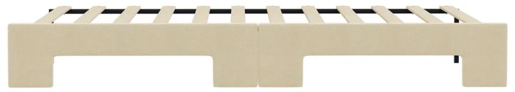Sofá-cama com gavetão 80x200 cm tecido cor creme