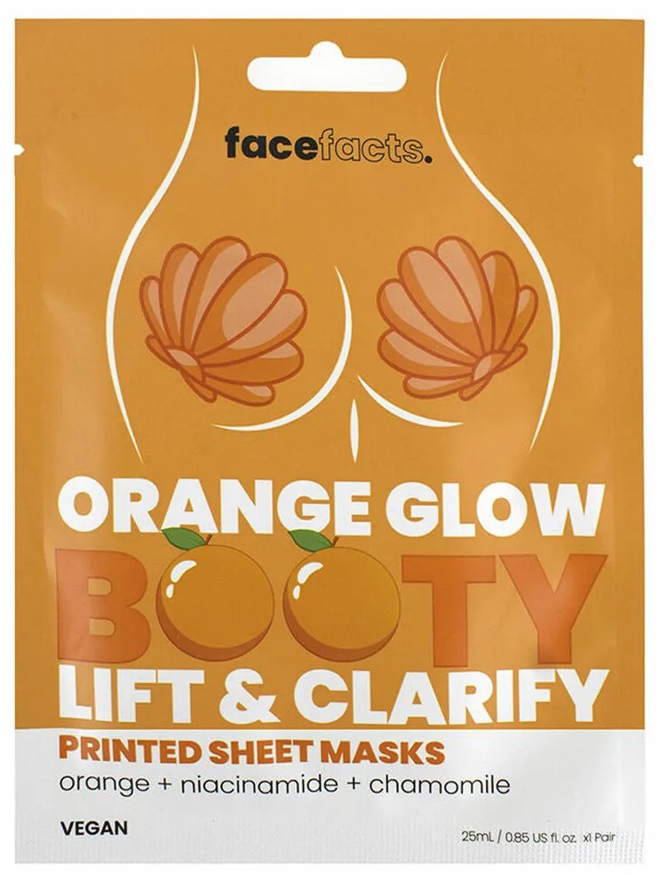 Máscara Corporal Face Facts Orange Glow Booty Laranja Glúteos