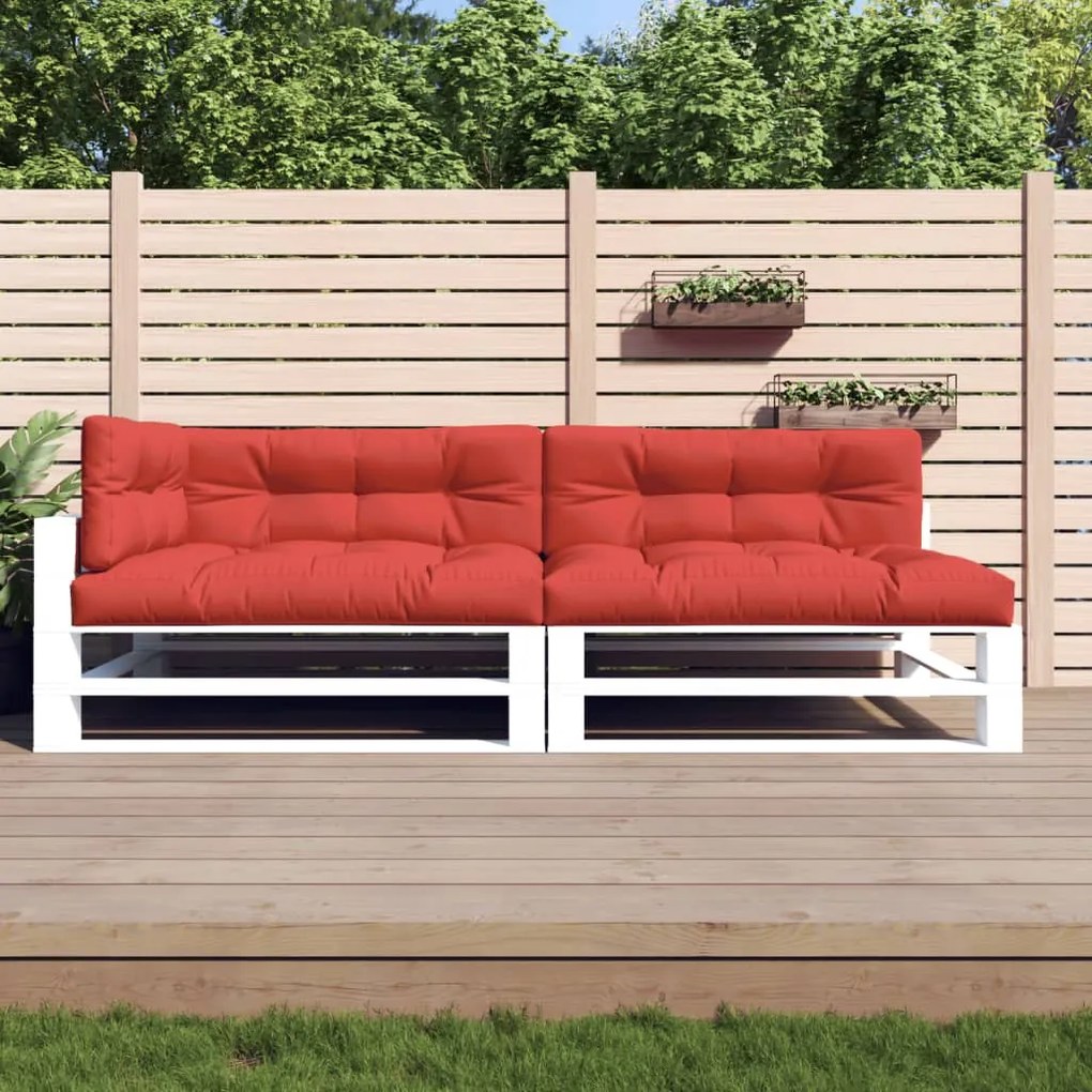 vidaXL Almofadões para móveis de paletes 5 pcs tecido vermelho