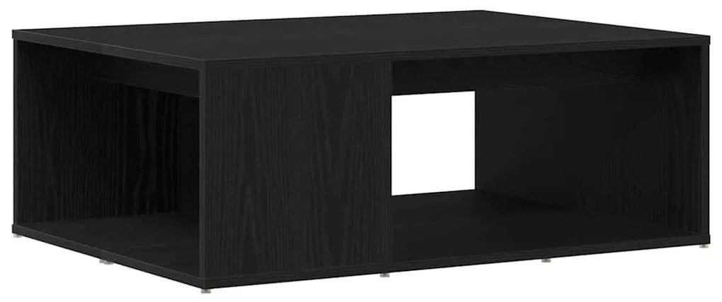 Mesa de Centro Carvalho Preto 90x67x33 cm Madeira de Engenharia