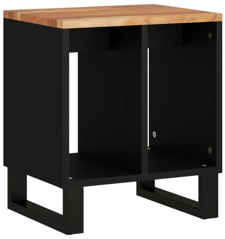 Mesa de apoio 40x31x46 cm acácia maciça/derivados de madeira
