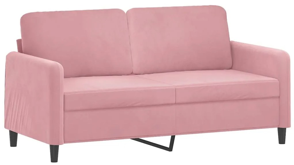 3 pcs conjunto de sofás veludo rosa