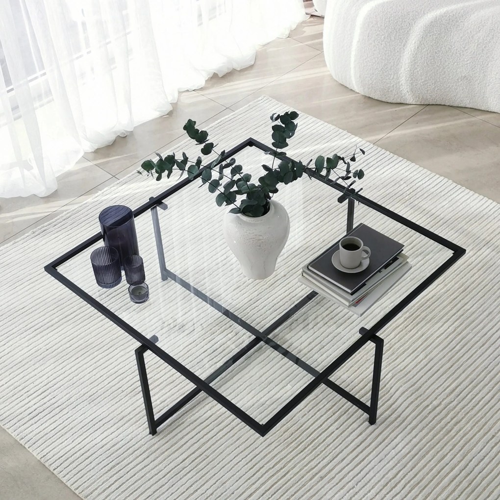 Mesa de Centro Sun S408 – Preto – 85x35x85 cm