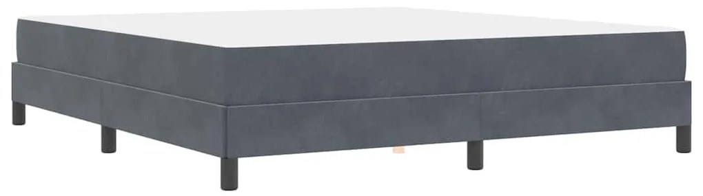 Cama box spring com colchão Cinza Escuro 180 x 200 cm Veludo