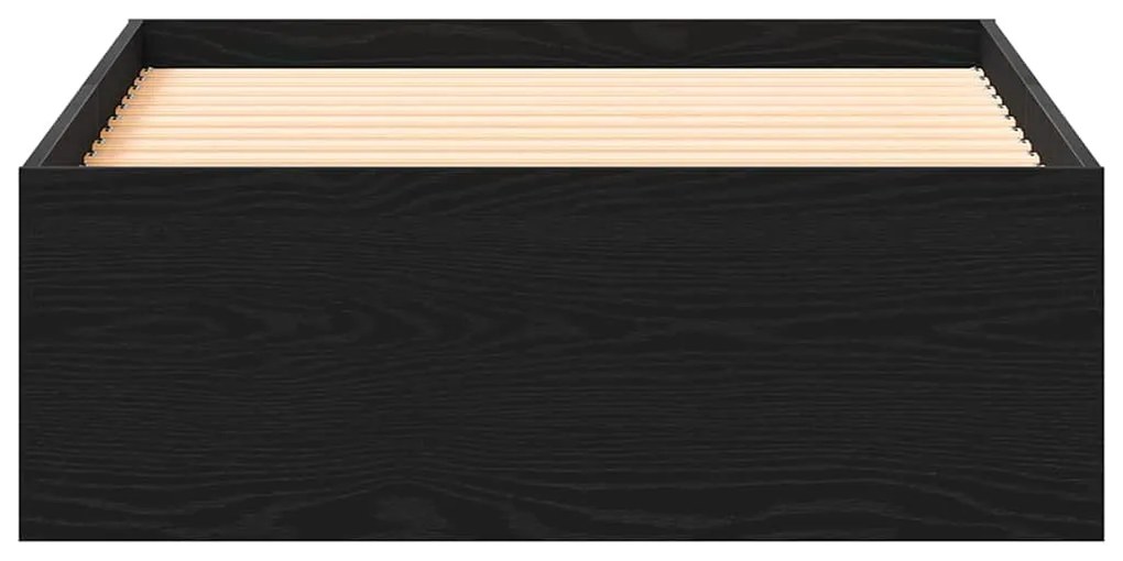 Cama Preto Carvalho 100x200 cm Madeira de engenharia