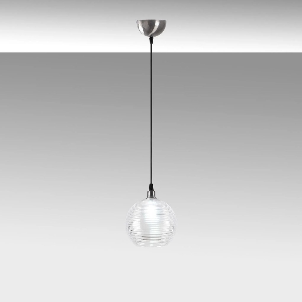 Candeeiro de Teto Muzo – Prateado – 15 x 15 cm, Altura 110 cm