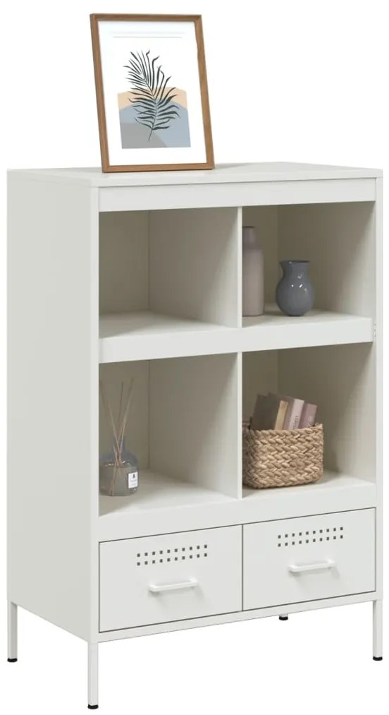 Móvel alto 68x39x101,5 cm aço branco