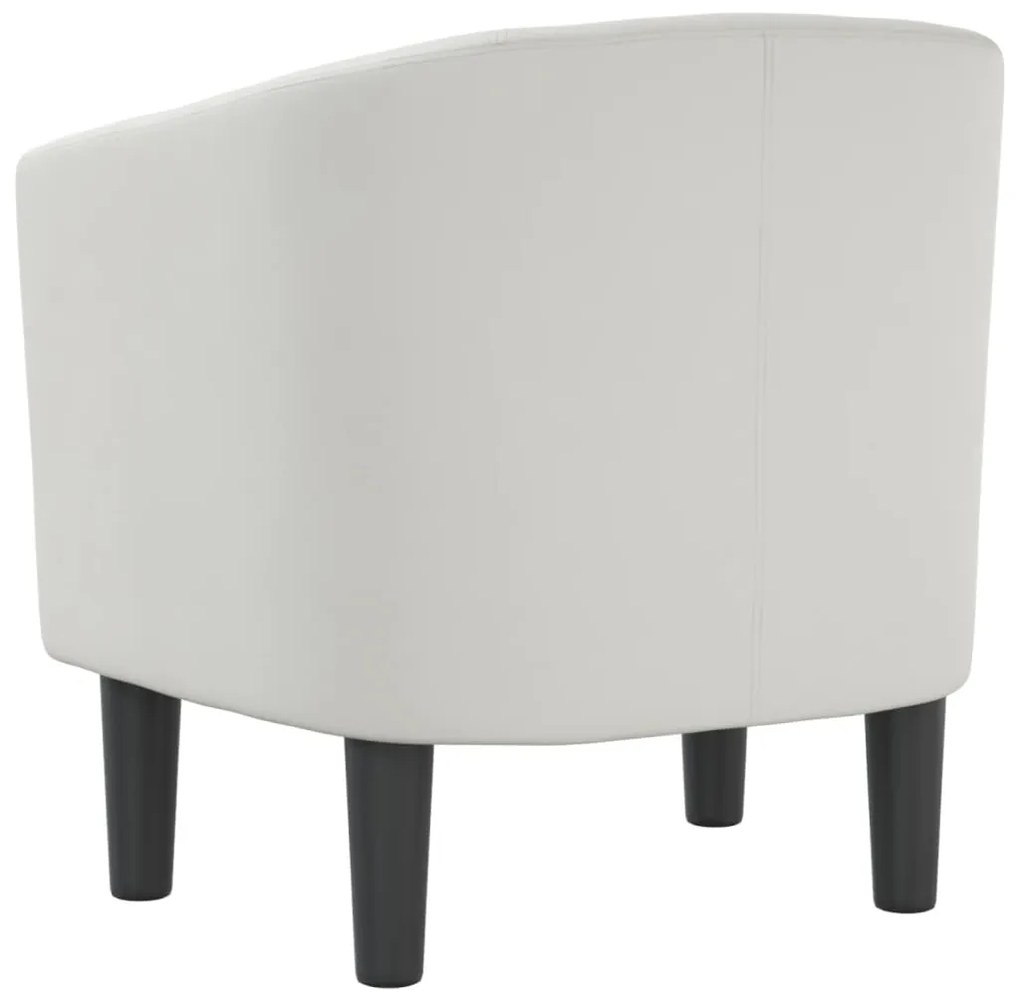 Poltrona couro artificial branco