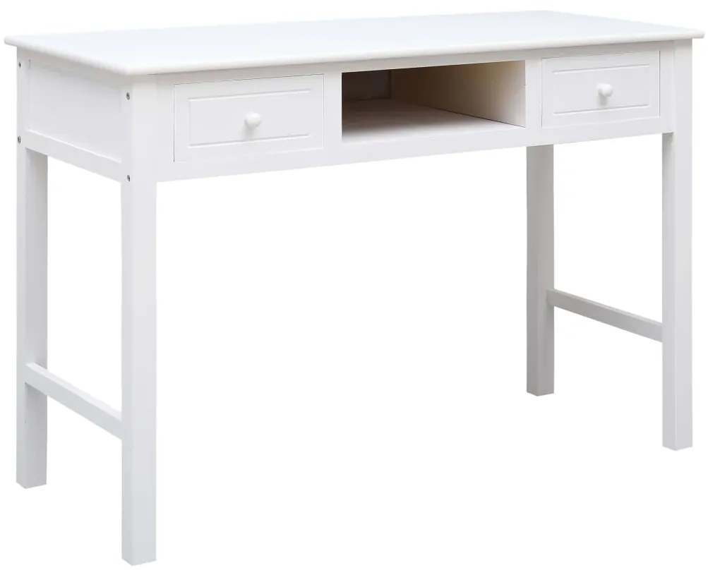 vidaXL Secretária 110x45x76 cm madeira branco