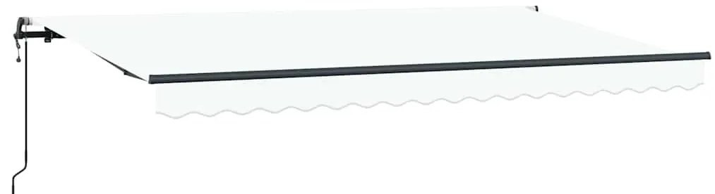 Toldo Retrátil Manual Branco e Antracite