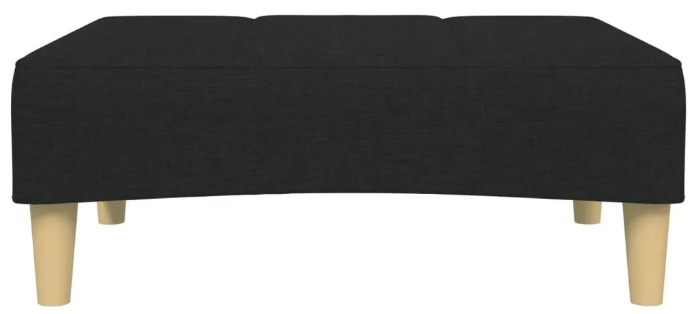 Apoio de pés 77x55x31 cm tecido preto