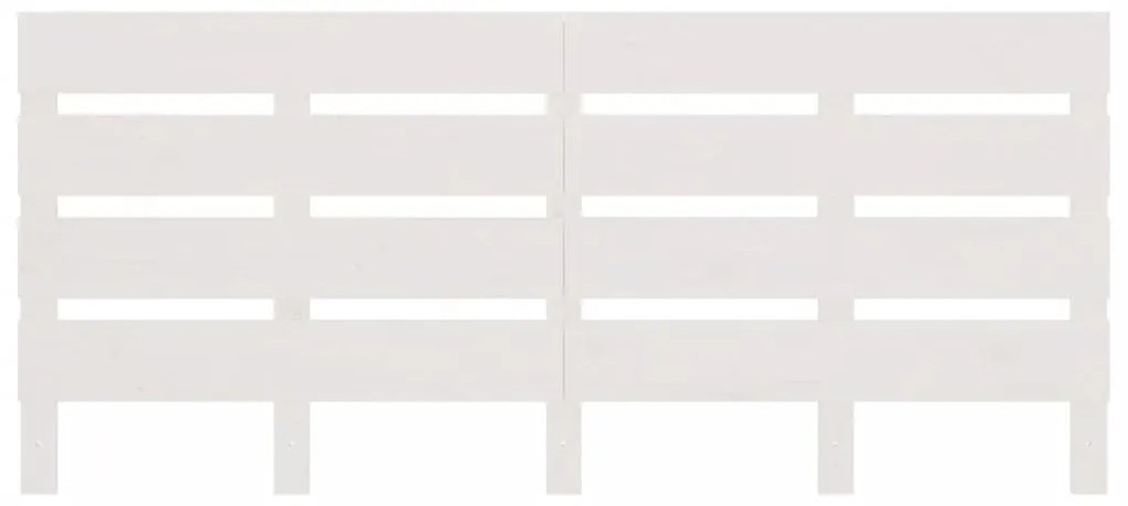 Cabeceira de cama 160x3x80 cm pinho maciço branco