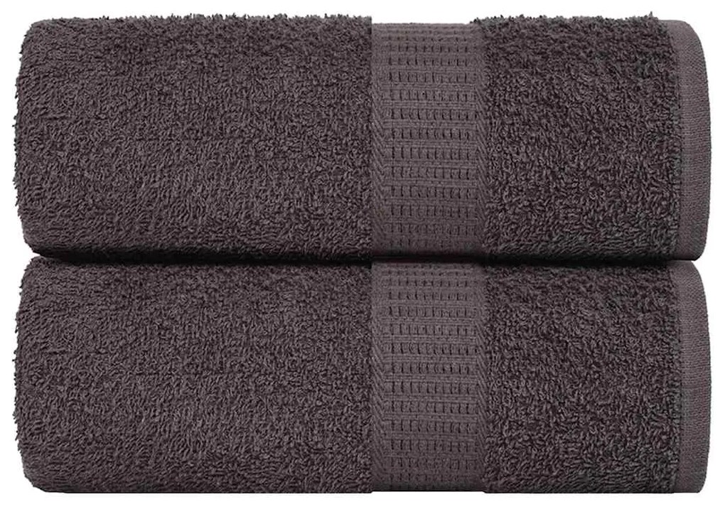 vidaXL Toalhas de rosto FROGN 2 peças Antracite 30x30 cm 360 g/m²