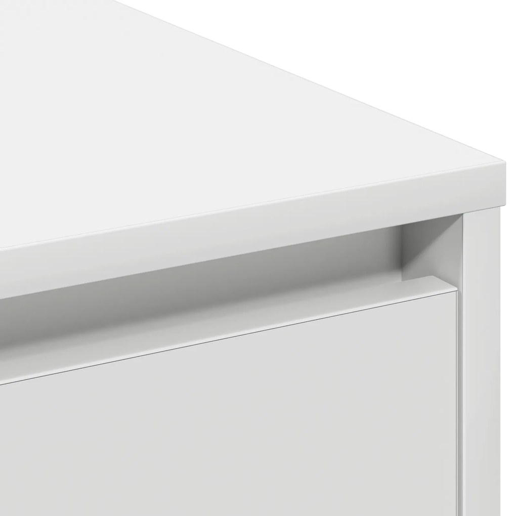 Aparador LED em Branco - 71x34,5x75 cm, Feito de Madeira Engenheirada