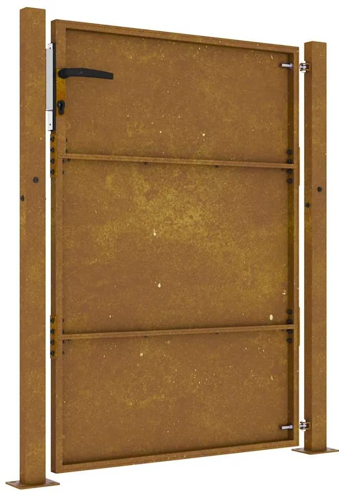 Portão de jardim 105x155 cm aço corten