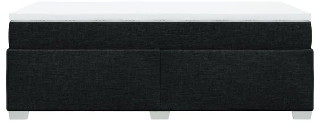 Cama com molas/colchão 90x190 cm tecido preto