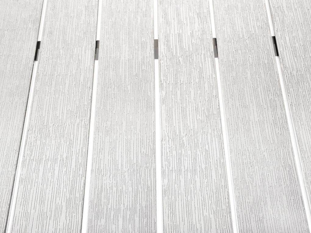 Conjunto de jardim 6 lugares em alumínio branco 180 x 90 cm VERNIO Beliani