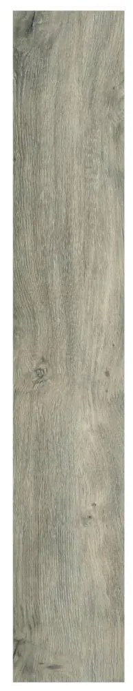 Painel de parede c/ aspeto de madeira 4,12 m² PVC cinzento