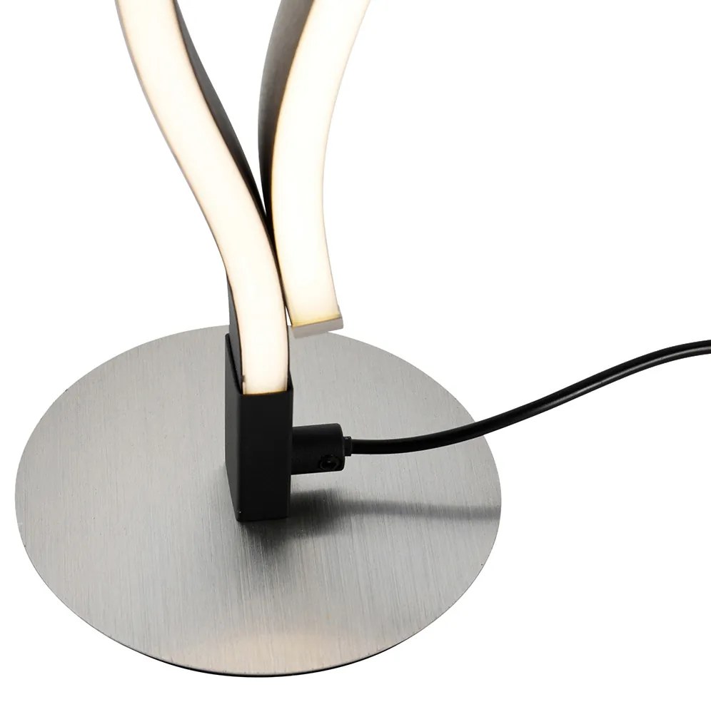 Design tafellamp zwart met zilver incl. LED dimbaar - Blaze Design