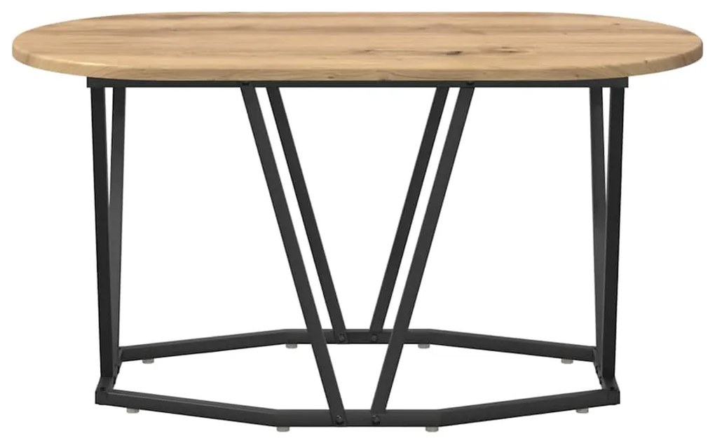 Mesa de Centro vidaXL Carvalho Artisan 80x40x40,5 cm em Madeira de Eng